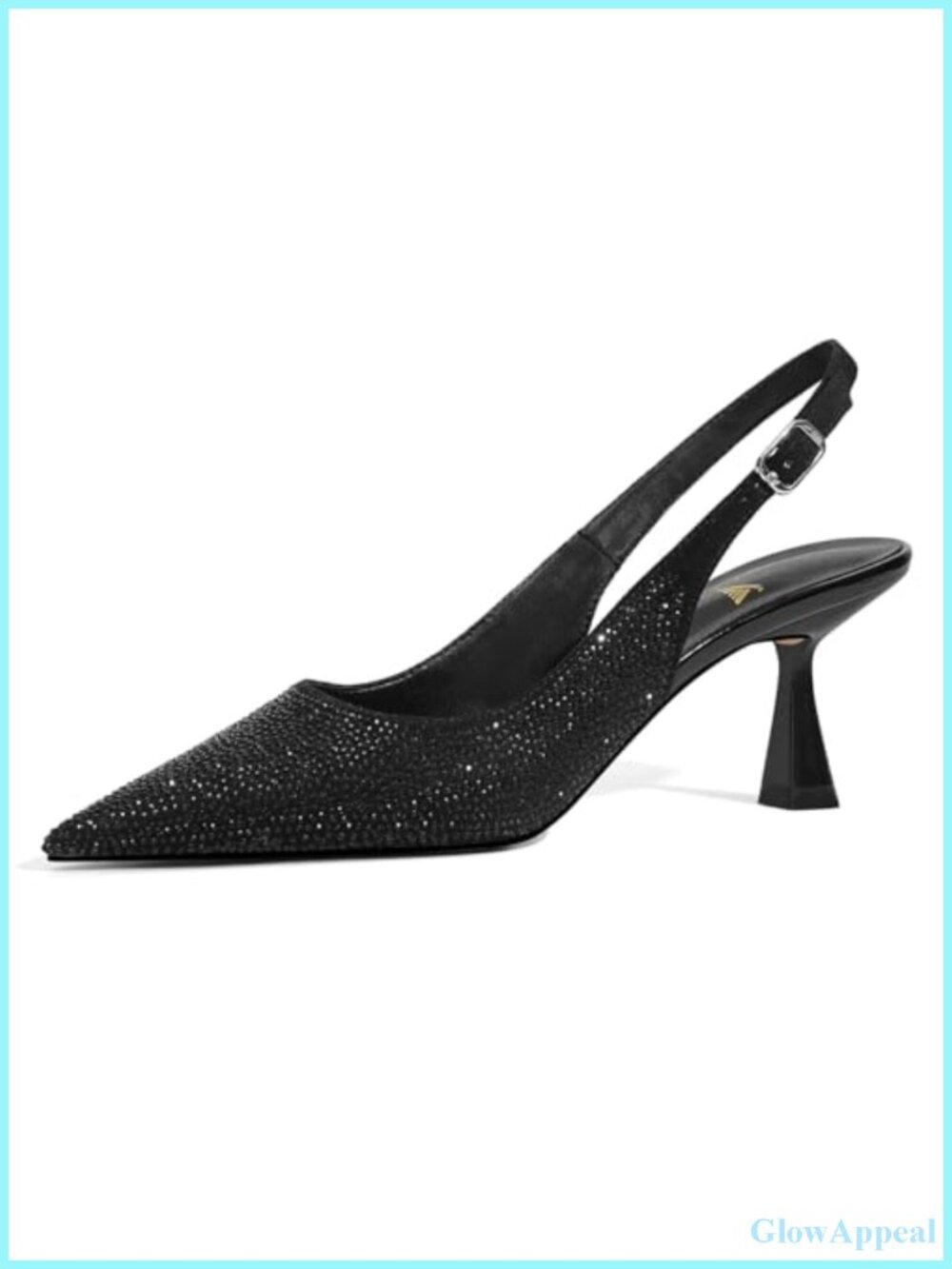 Pointed Toe Kitten Heel Slingback Faux Leather Dress Pumps
